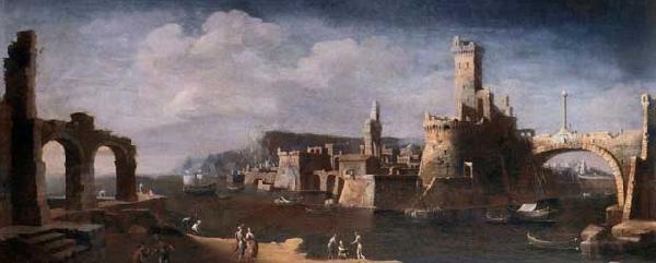 Leonardo Coccorante Port of Tarento oil painting picture